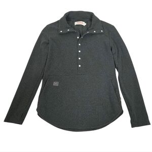 Deso Genevieve Snap Fleece Charcoal Pullover 8s